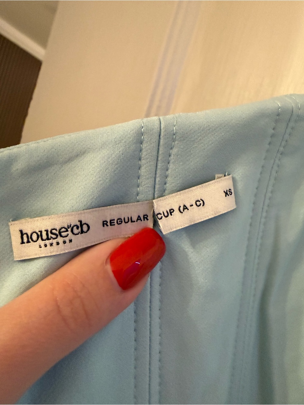 House of CB Strapless Pleated Light Blue Gown - Picture 9 of 12